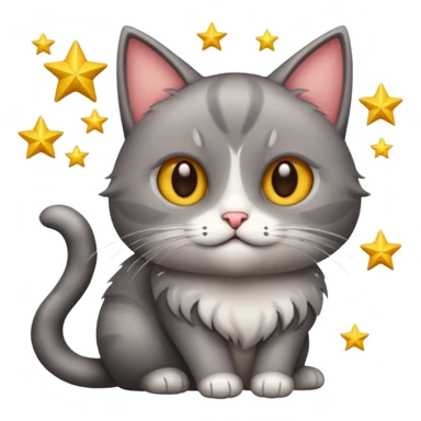 Um gato com estrela no olho sticker