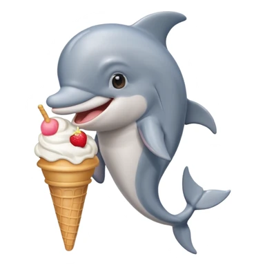 Dolphin with a icecream sticker