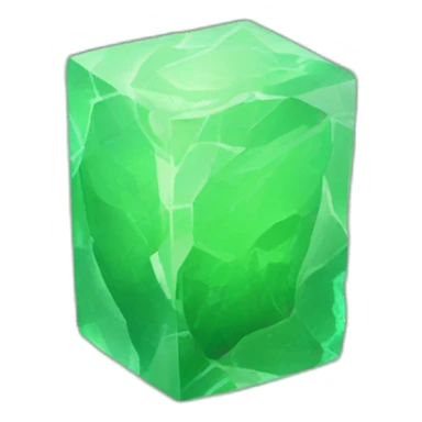 the case in the middle of the green stone glows sticker