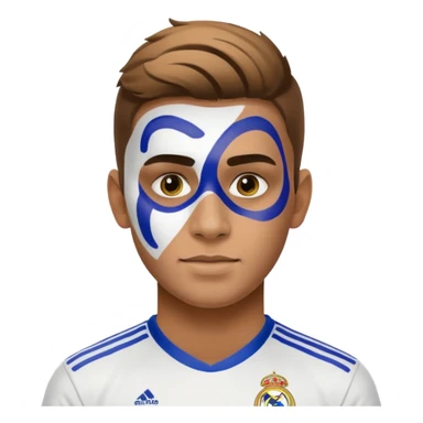 football supporter, paint logo real mdrid in face sticker