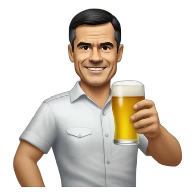 Pedro Sánchez en región de Murcia con cerveza  sticker