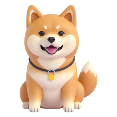 shiba inu with abs sticker