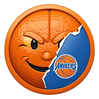Frown icon new york knicks sticker