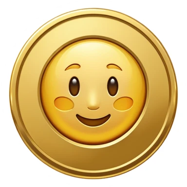 Single gold coin sticker