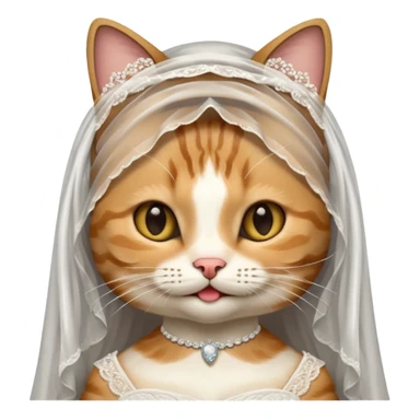 tabby cat brides sticker