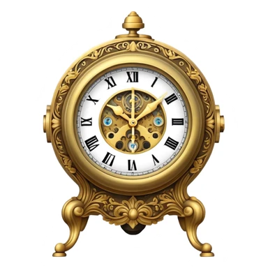 A clock with feet sticker