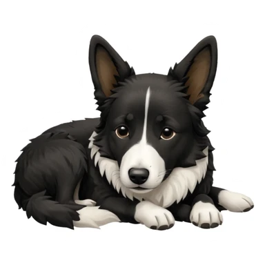  Dog blac and white sleep malinois and border collie  sticker