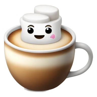 Cozy coffee with marshmallows  sticker