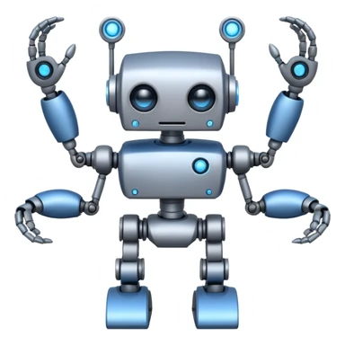 robot with 2 arms and 2 legs 1 eye sticker