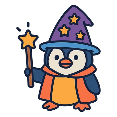 Penguin Wizard sticker
