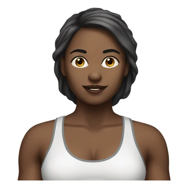 woman gym WHITE SKIN sticker