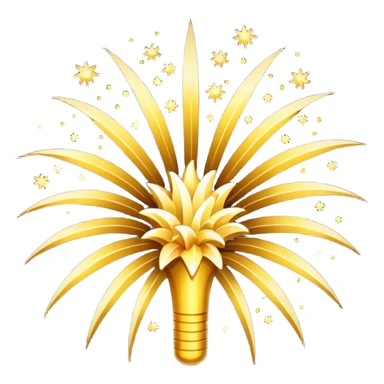 gold fire work  sticker