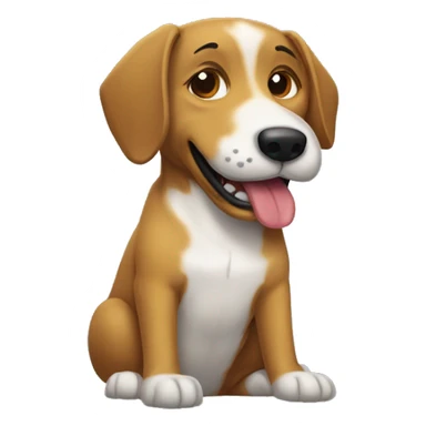 Un perro riendo a carcajadas  sticker