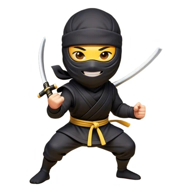Clash of Clans aesthetic Cheerful Ninja Portrait Emoji, With a bright, confident smile and an alert, relaxed stance, showcasing a streamlined, masked figure with expressive eyes radiating calm determination in natural skin tone, Simplified yet expressive features, highly detailed, glowing with a soft, luminous nocturnal glow, high shine, upbeat and stealthily noble, stylized with an air of modern martial elegance, soft glowing outline, capturing the essence of a cheerful ninja ready for epic covert quests! sticker