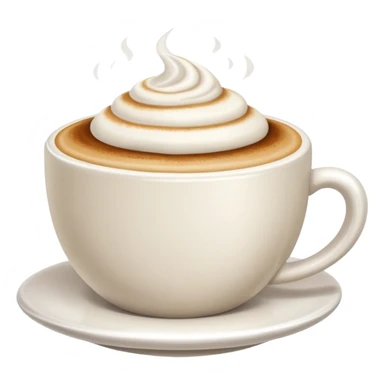 Cappuccino in giant white cup without a face on it sticker