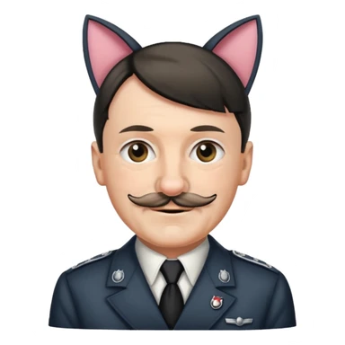 adolf hitler with cat ears  sticker