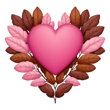 pink and brown autumn winter love  sticker