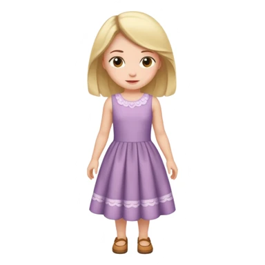 Girl curtsying with dress sticker