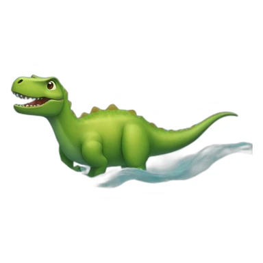 dinosaur swims sticker