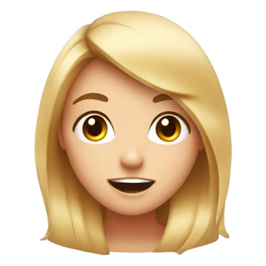 cute face hiting on a girl sticker