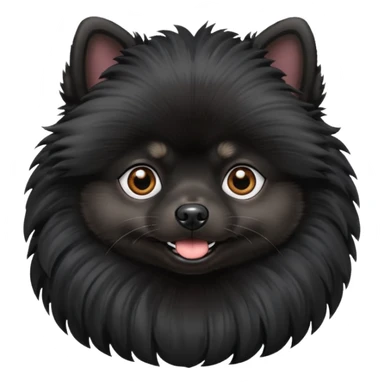 Black Pomeranian Spitz sticker