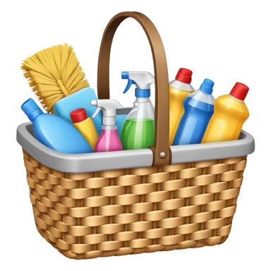 cleaning basket sticker