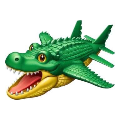 Hazme un avión con cabeza de cocodrilo sticker