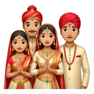 Indian wedding 2 couples  sticker