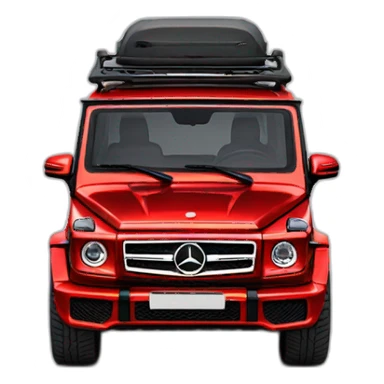 Mercedes Gwagon red colour side view sticker