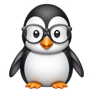 penguin wearing glasses sticker