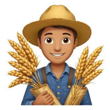 papa con ropa de granjero like sticker