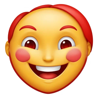 Half heart half laughing face sticker