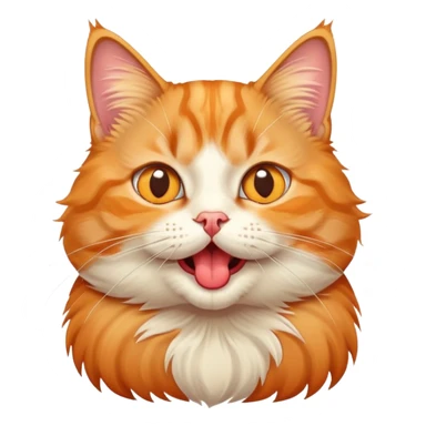 cute cross-eyed cat with tongue sticking out, silly expression sticker