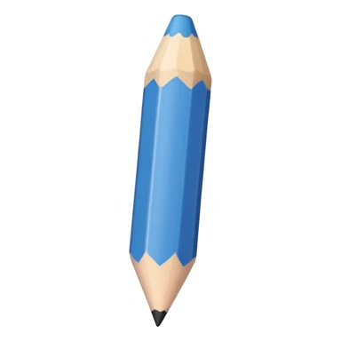 white colored pencil with a sharp tip sticker