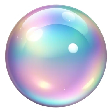 Sparkly glossy Pastel iridescent glass crystal glass orb sticker