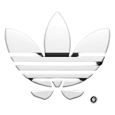 Adidas white stripes on black emoji sticker