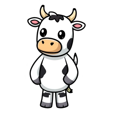 Minecraft cow sticker