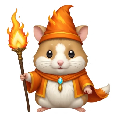 wizard hamster summoning fire sticker