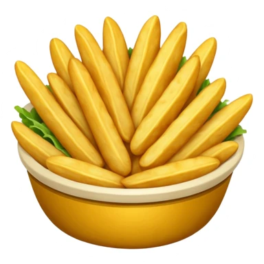 Generar papas fritas sin plato  sticker