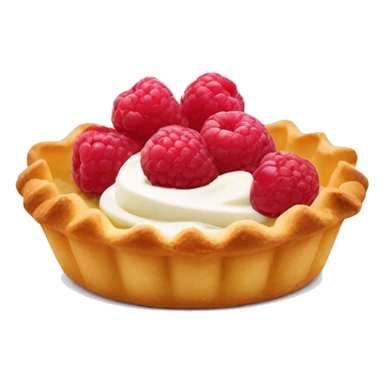 tartlet with cream and raspberries sticker