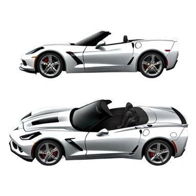 Corvette c6 convertible car sticker