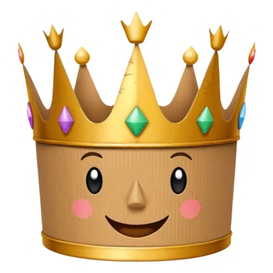 cardboard crown with happy birthday on it sticker