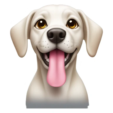 Dog with a pink nose  sticker