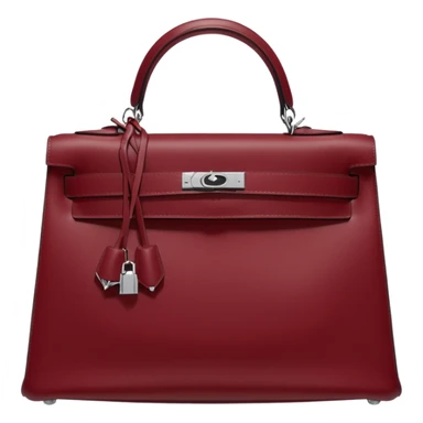 hermes kelly bag dark red silver hardware sticker