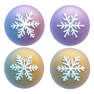 Five White Snowflakes sticker