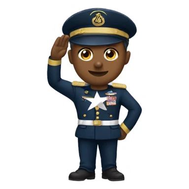 right side of salute emoji 🫡 sticker