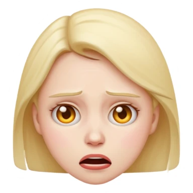 Woman emoji strangling herself sticker