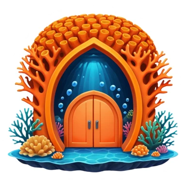 Coral shelter sticker