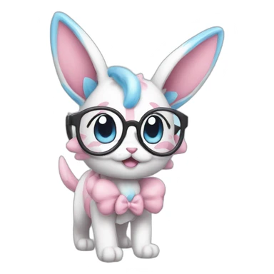 Sylveon-with-glasses sticker