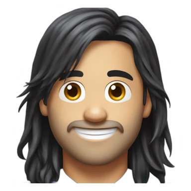 Ms dhoni long hair sticker